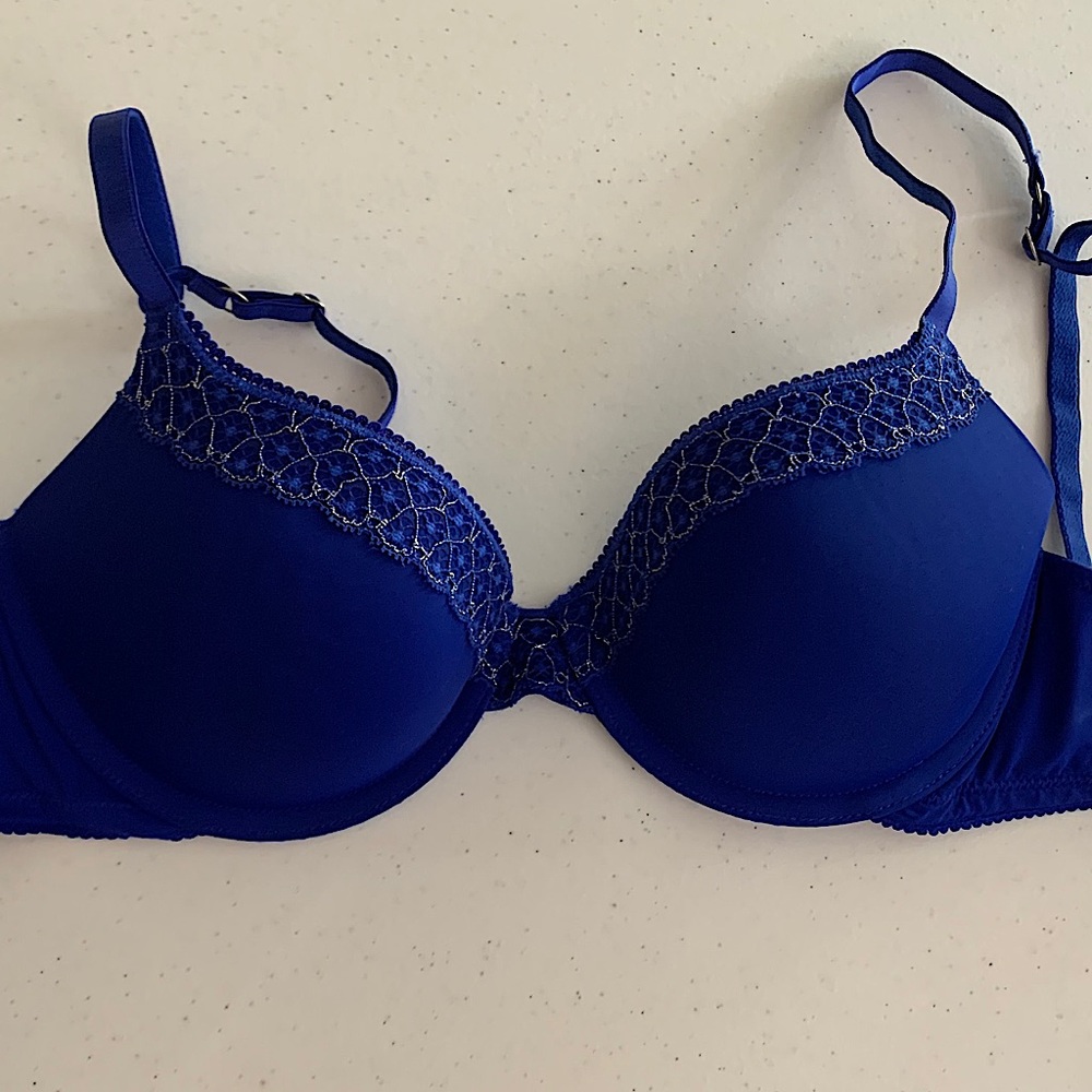 Aerie Blue 36B Bra with Sexy Detail